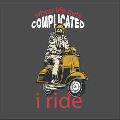 WHEN LIFE GETS COMPLICATED PRINTED T-SHIRTS