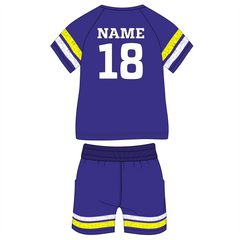 Custom royal purple sports jersey with personalized player name and number